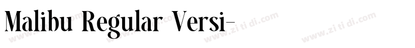 Malibu Regular Versi字体转换